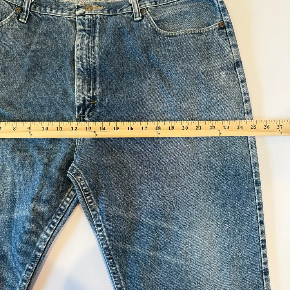 Wrangler Regular Fit Jeans 42x30 Made in Mexico Vintage Y2K Faded Wash
